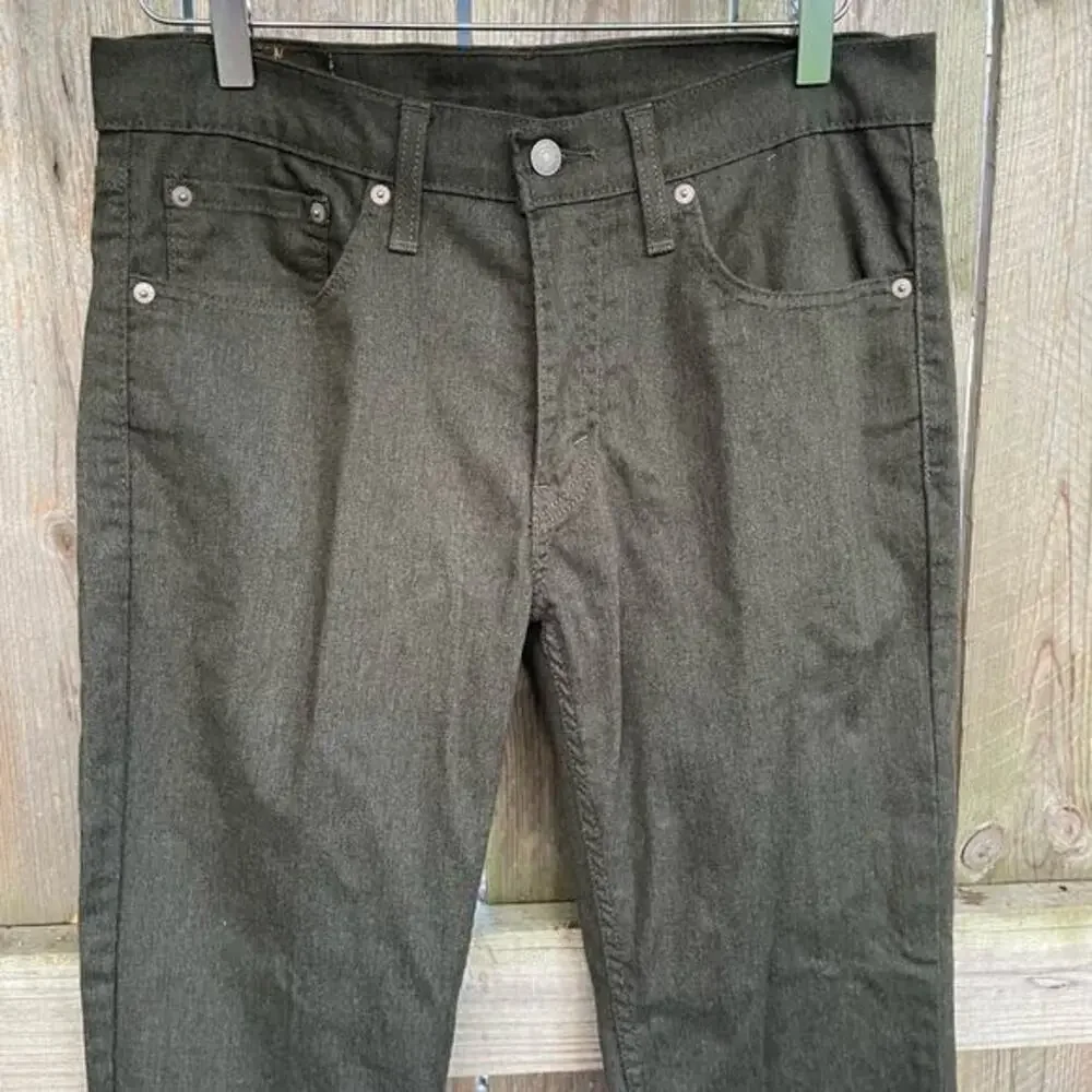 Levi's 511‎ Trousers Skinny Fit Stretch Cotton Mid-Rise Size W32 L34 Dark Gray